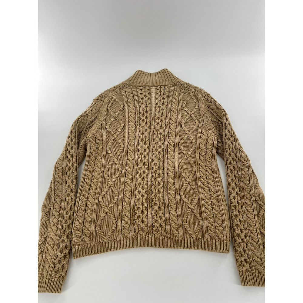 Jones New York Country Cable Knit Full Zip Cardigan Sweater Fisherman Grandpa - Picture 3 of 8